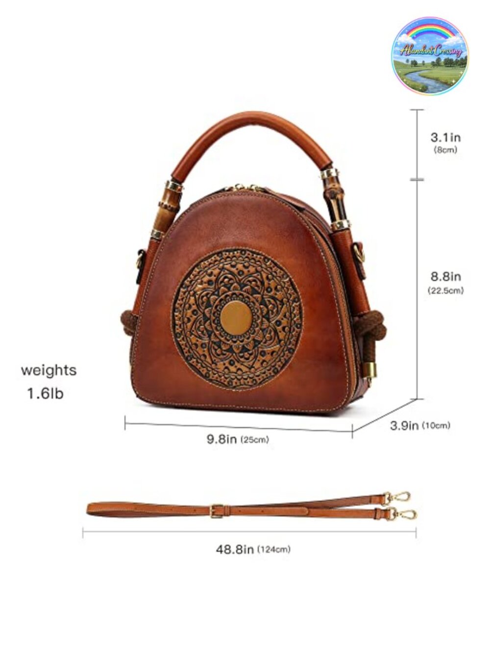 Genuine Leather Satchel Handbag Top Handle Organizer Shoulder Bag Ladies Purse - Picture 4 of 6
